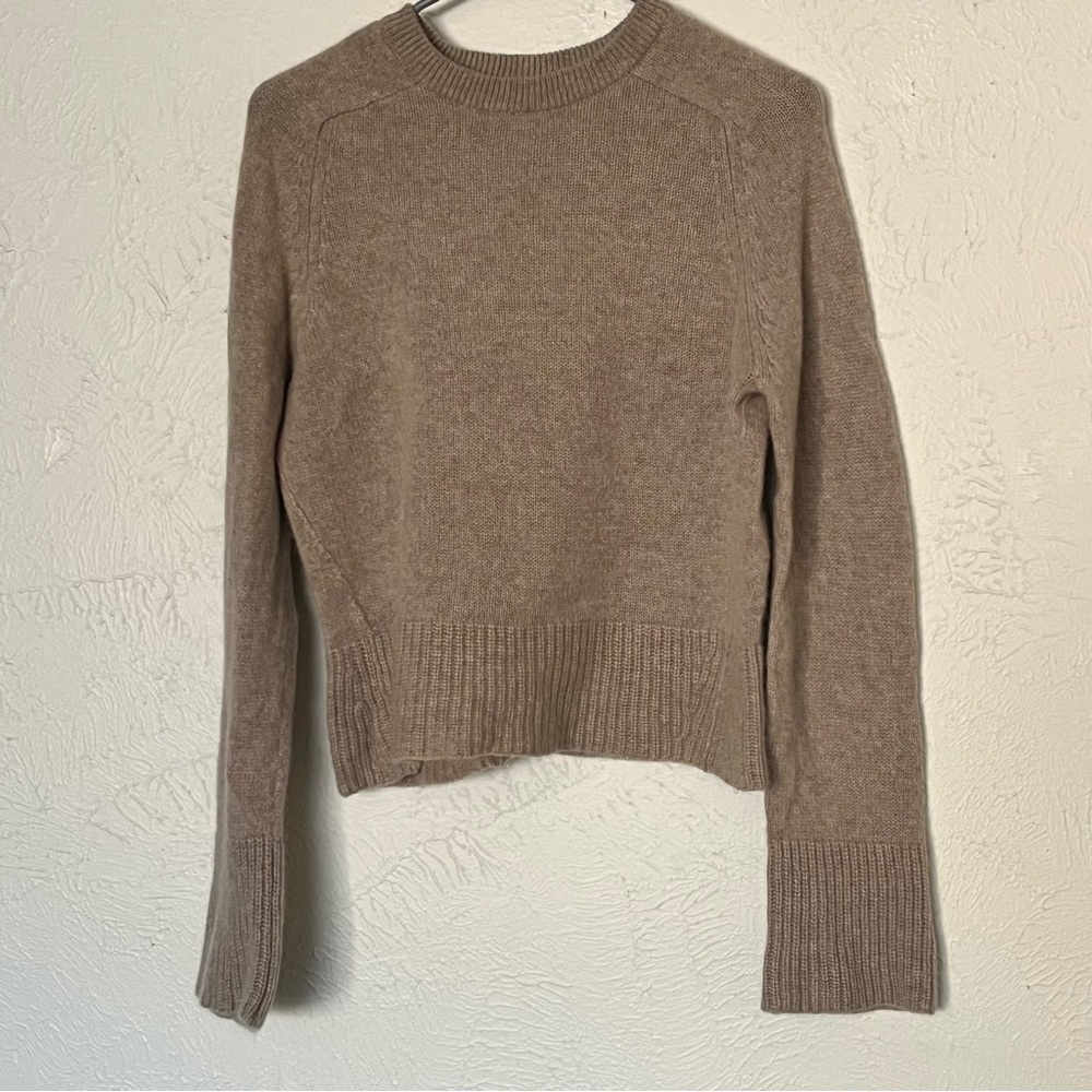 360 cashmere sweater tan size small